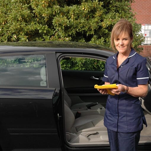 Lifestyle image of Car Glide Sheet being used in a real-life setting.