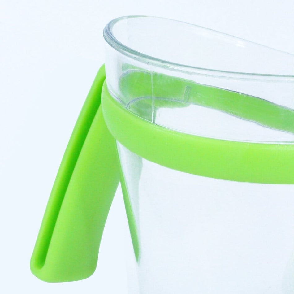 Alternative view of Clear Nosey Cup with Handles, showing different angle or usage.