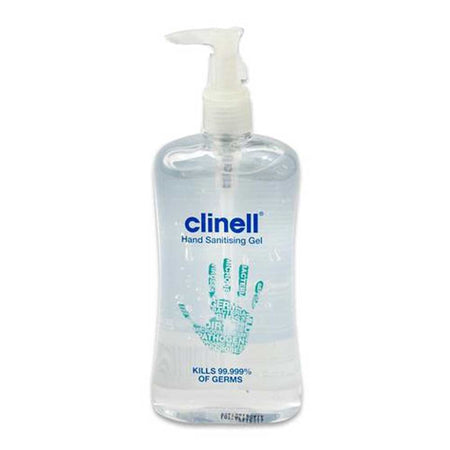 Image of Clinell Hand Sanitiser Gel 500ml Pump on a plain background.