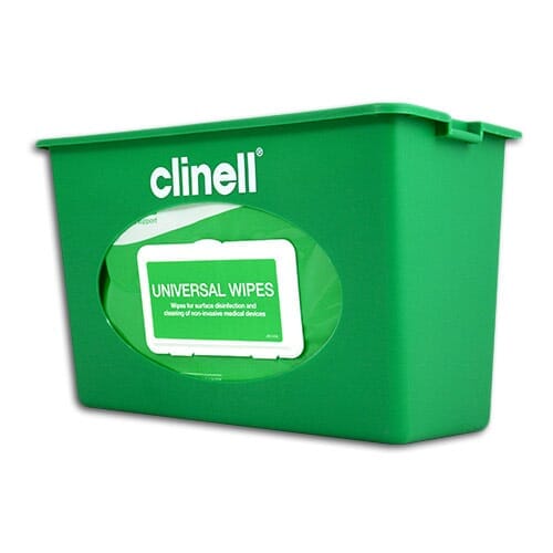 Image of Clinell Wall Mounted Dispensers-Green on a plain background.