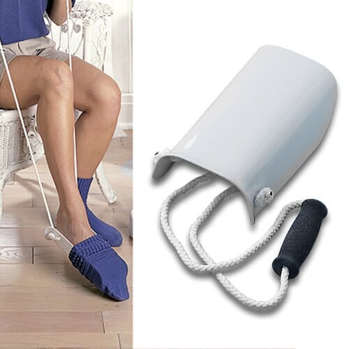 Image of Comfy Handled Stocking Aid-Wide on a plain background.