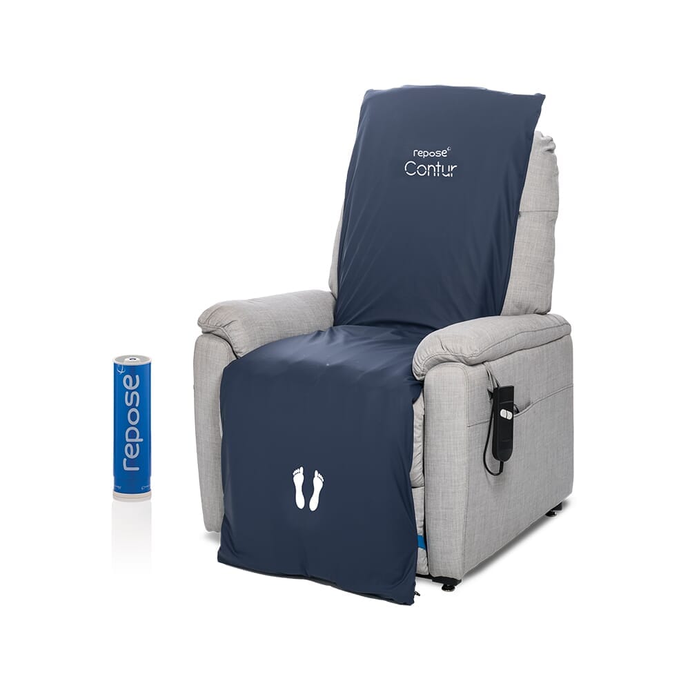 Full view of Contur Chair Pressure Cushion cushion on a plain background, showing its shape and supportive material.