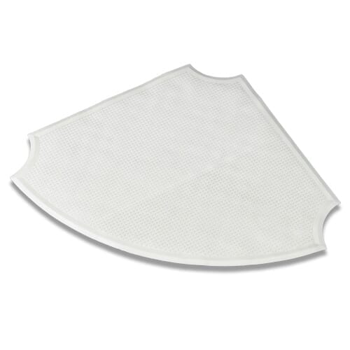 Full view of Corner Shower Mat bath or shower mat on a plain background, showing its textured surface.