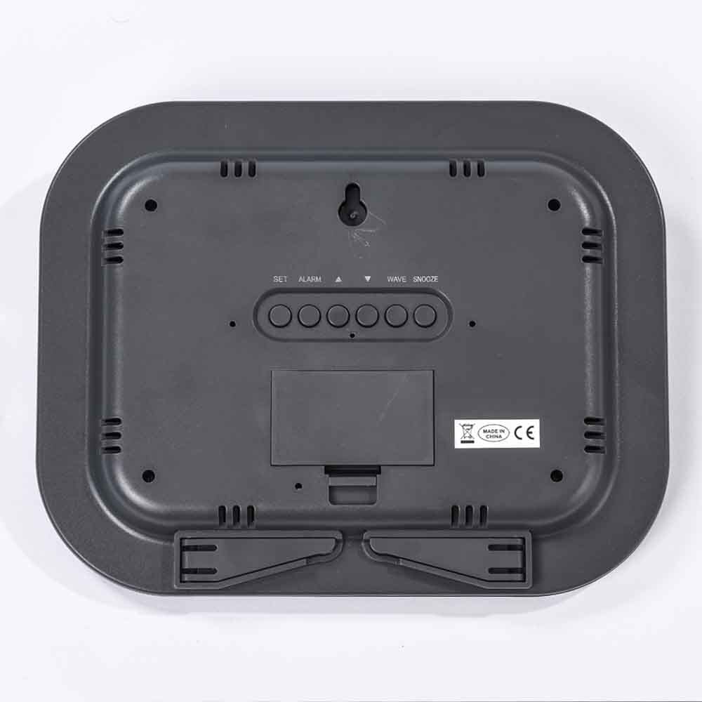 Close-up of a feature of Digital Calendar Clock.