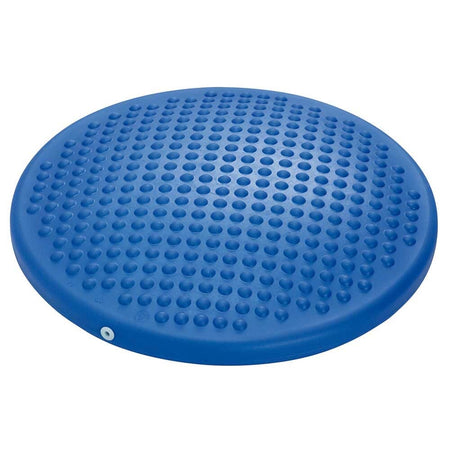 Full view of DiscoSit Balance Air Cushion cushion on a plain background, showing its shape and supportive material.