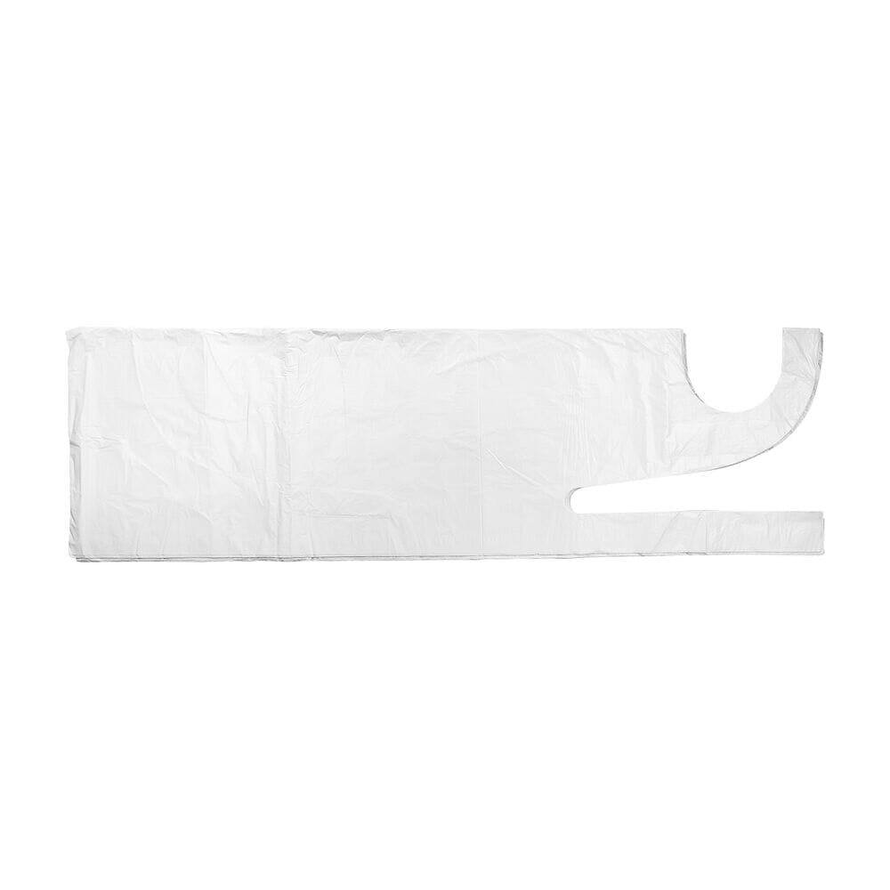 Image of Disposable Aprons Pack of 100 on a plain background.