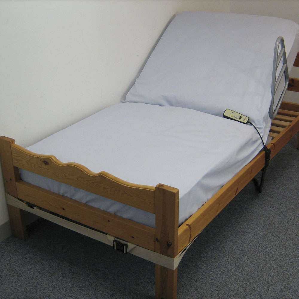 Close-up of a feature of DreamMaster Light Mattress Elevator.