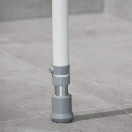 Close-up of a feature of Drop Down Toilet Support Rail with Leg.