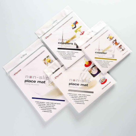 Diagram or packaging of Dycem Non Slip Mat highlighting dimensions or features.