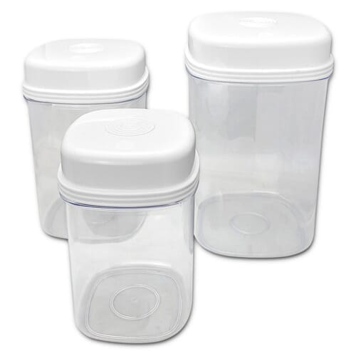 Image of Easy Open Food Containers-Set of 3 on a plain background.