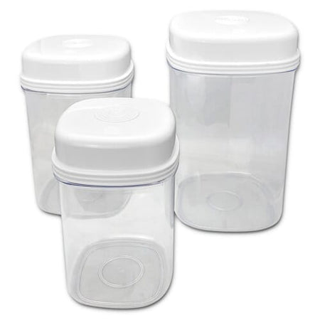 Image of Easy Open Food Containers-Set of 3 on a plain background.
