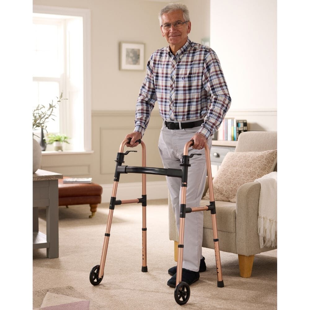 Close-up of a feature of Easyfold Wheeled Walker.