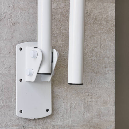 Lifestyle image of Economy Folding Toilet Support Rail being used in a real-life setting.