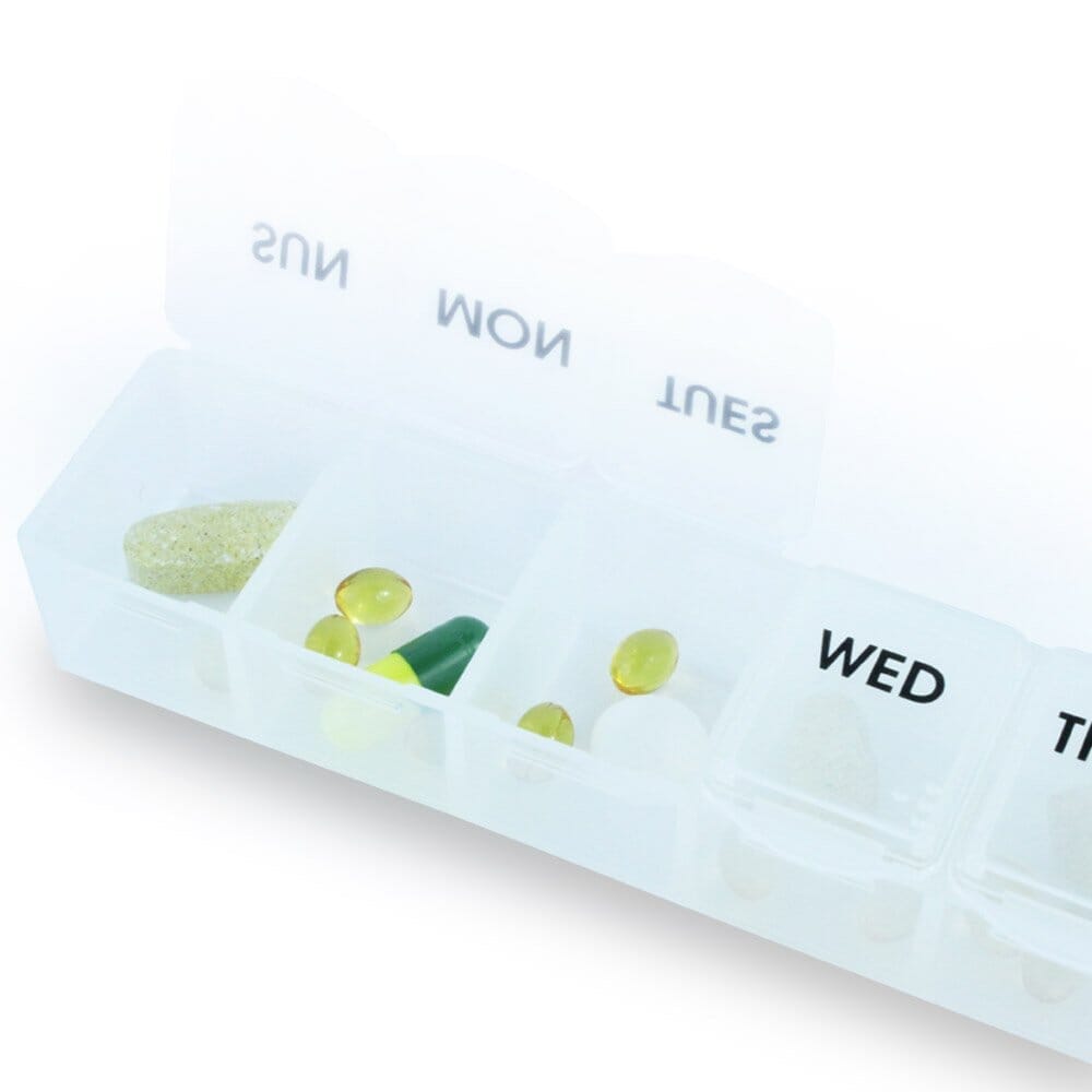 Alternative view of Economy Weekly Pill Box, showing different angle or usage.