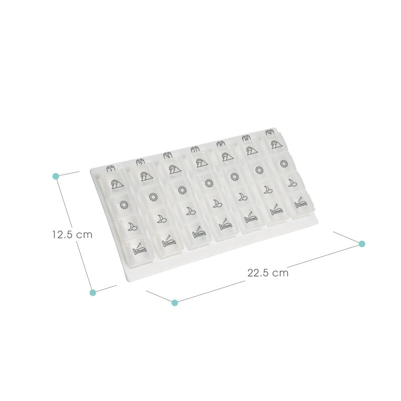 Close-up of a feature of Economy Weekly Tablet Organiser.