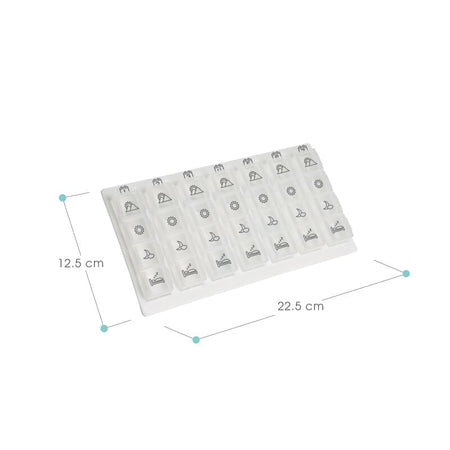 Close-up of a feature of Economy Weekly Tablet Organiser.