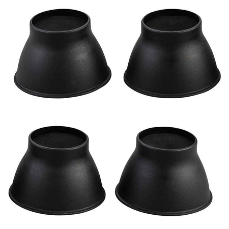 Image of Elephant Feet Furniture Raiser-Pack of 4 in Black on a plain background.
