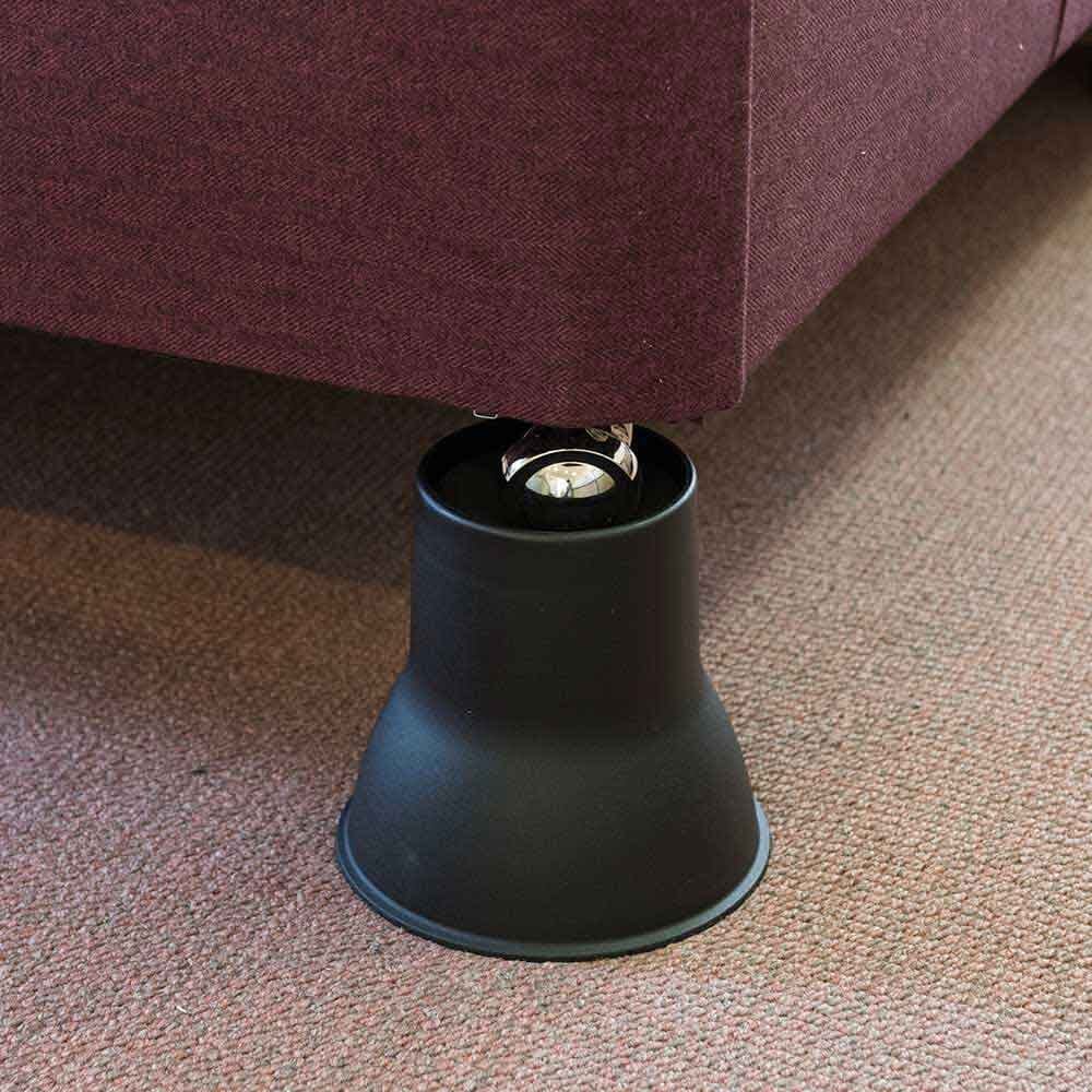 Close-up of a feature of Elephant Feet Furniture Raiser-Pack of 4 in Black.