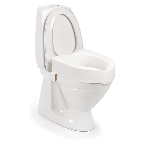 Image of Etac My-Loo Raised Toilet Seat-with Brackets on a plain background.