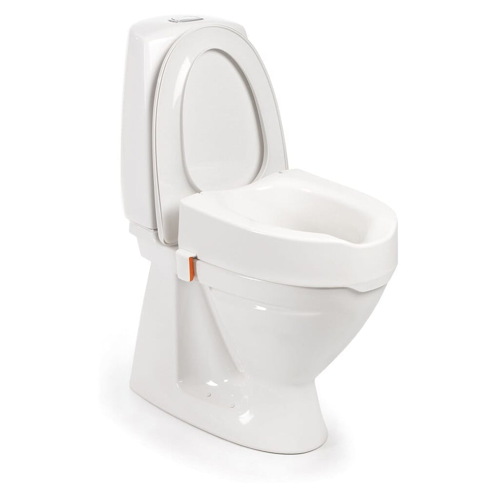 Image of Etac My-Loo Raised Toilet Seat-with Brackets on a plain background.