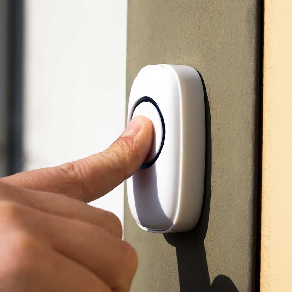 Close-up of a feature of Flashing Doorbell with Vibrating Pager.