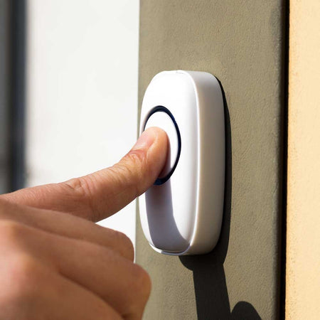 Close-up of a feature of Flashing Doorbell with Vibrating Pager.