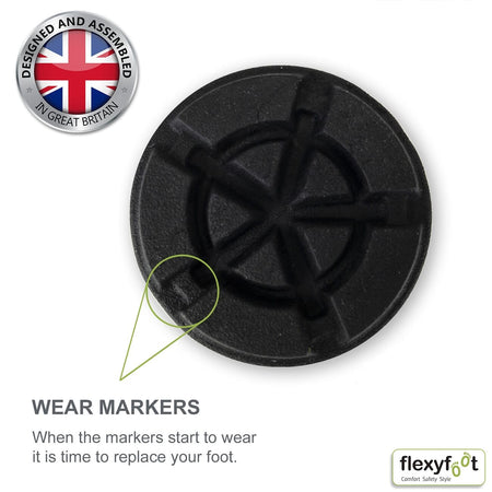 Flexyfoot Ergo Open Cuff Crutch-Single: close-up of the arm cuff showing the open design to keep the crutch secure on your forearm.