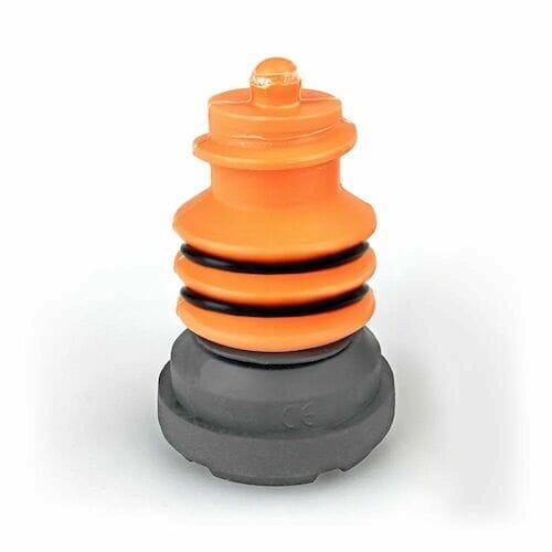 Flexyfoot Replacement Crutch Foot: single elbow crutch on a plain background with an ergonomic handle, adjustable height and open cuff.