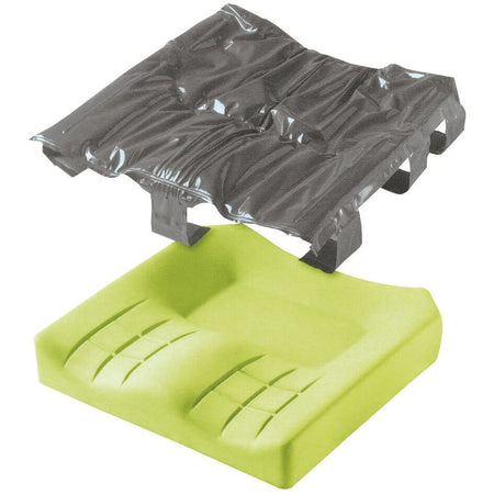 Flo-Tech Solution Cushion cushion on a seat or chair, demonstrating added comfort and pressure relief.