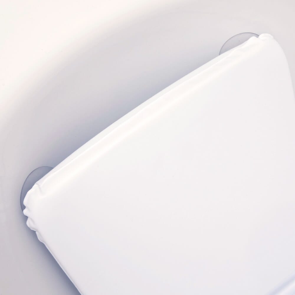 Close-up of the cover or texture of Foam Padded Bath Cushion cushion, highlighting its softness and durability.