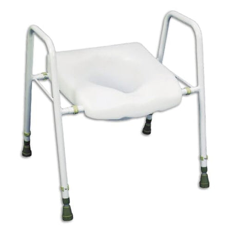 Image of Fully Adjustable Economy Toilet Frame on a plain background.