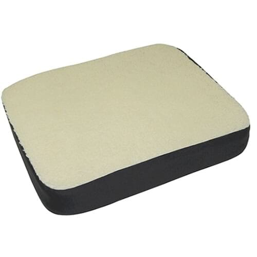 Full view of Gel Comfort Wheelchair Cushion cushion on a plain background, showing its shape and supportive material.
