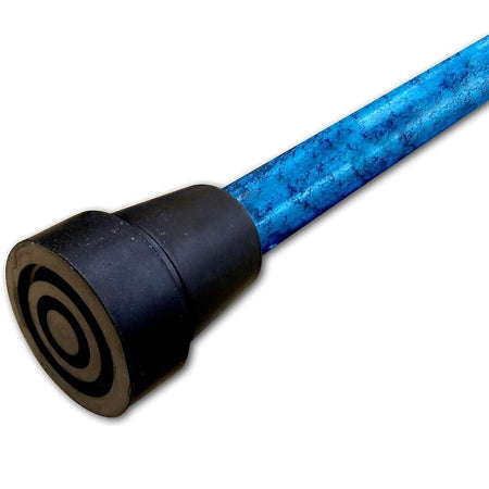 Close-up of the ferrule or base of Gel Handle Folding Walking Stick walking stick, showing the non-slip tip.