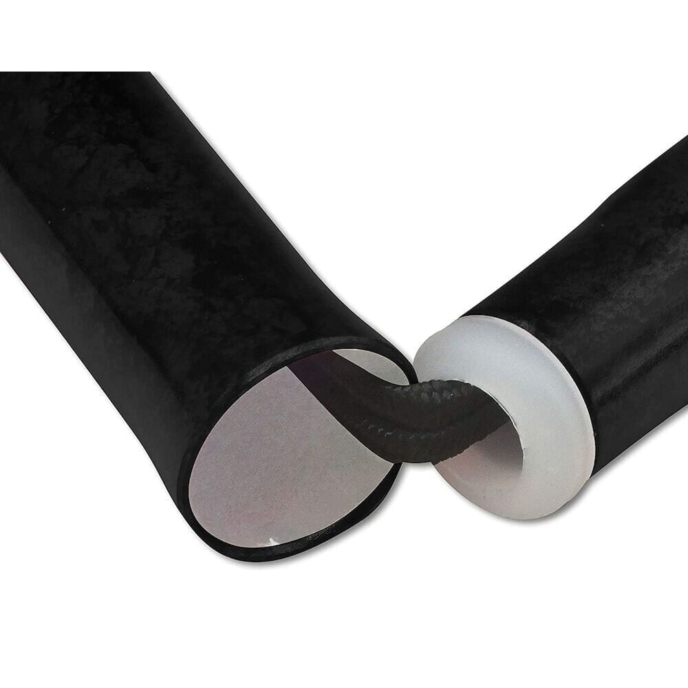 Close-up of the ferrule or base of Gel Handle Folding Walking Stick walking stick, showing the non-slip tip.