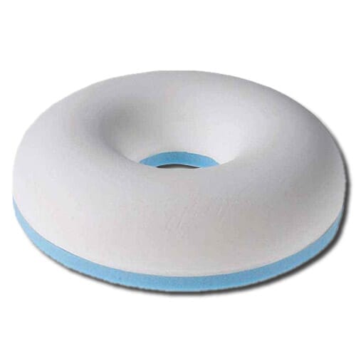 Harley Designer Ring Cushion cushion on a seat or chair, demonstrating added comfort and pressure relief.