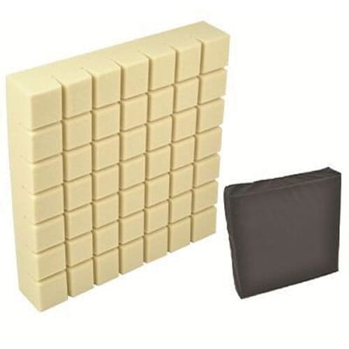 Full view of Harley Pressure-Tex Cushion cushion on a plain background, showing its shape and supportive material.