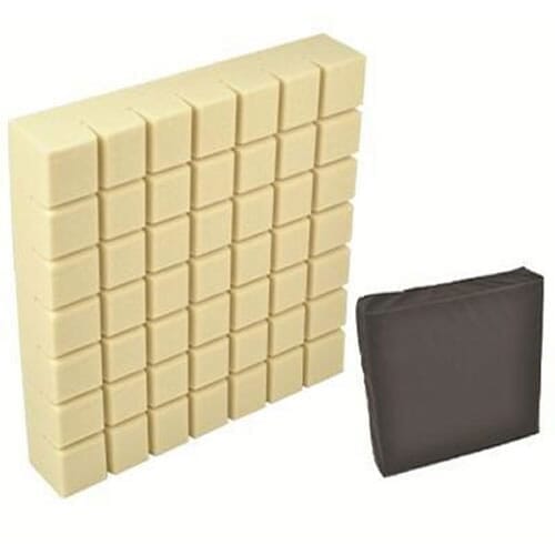 Harley Pressure-Tex Cushion cushion on a seat or chair, demonstrating added comfort and pressure relief.