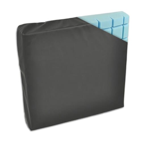 Full view of Harley Visco-Tex Cushion cushion on a plain background, showing its shape and supportive material.