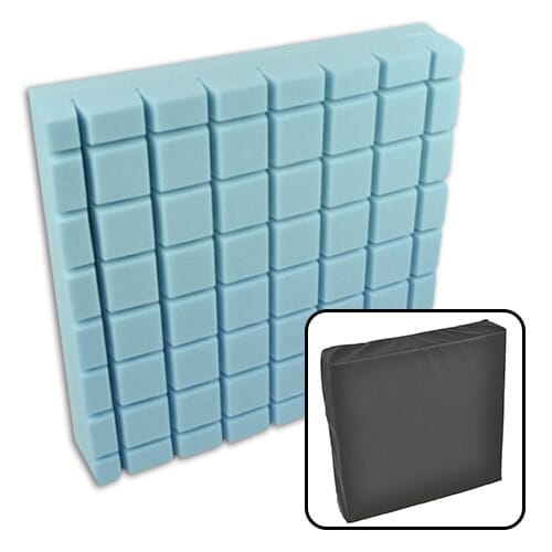 Harley Visco-Tex Cushion cushion on a seat or chair, demonstrating added comfort and pressure relief.