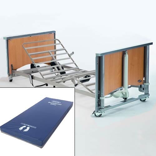 Image of Hi Lo Profiling Bed with High Risk Pressure Mattress on a plain background.