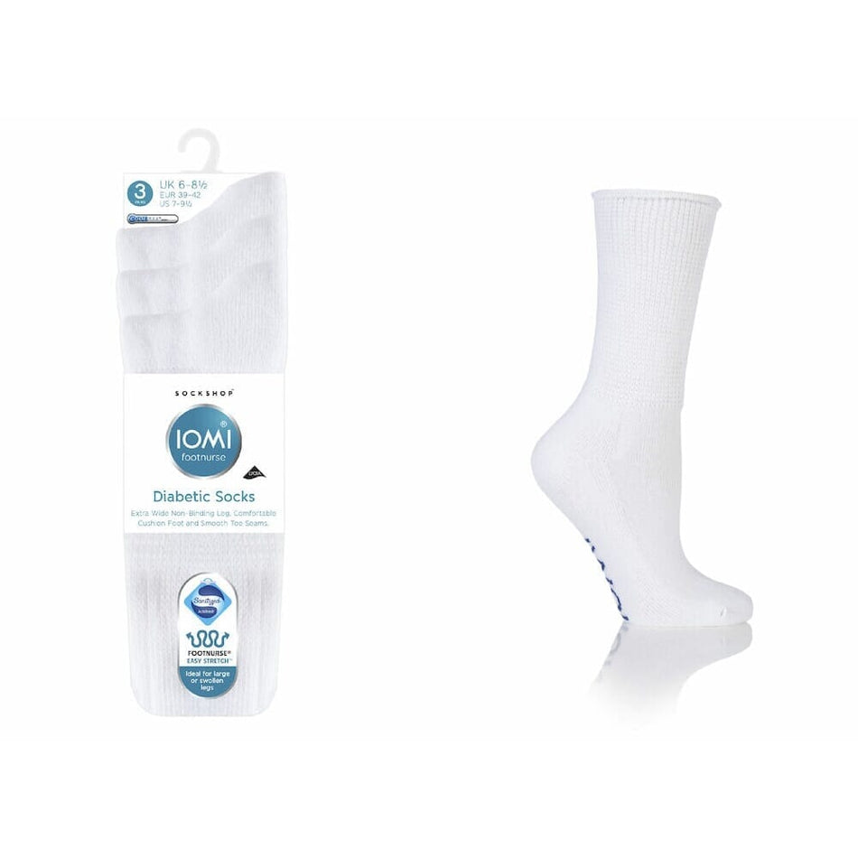 Image of IOMI Footnurse Diabetic Socks on a plain background.