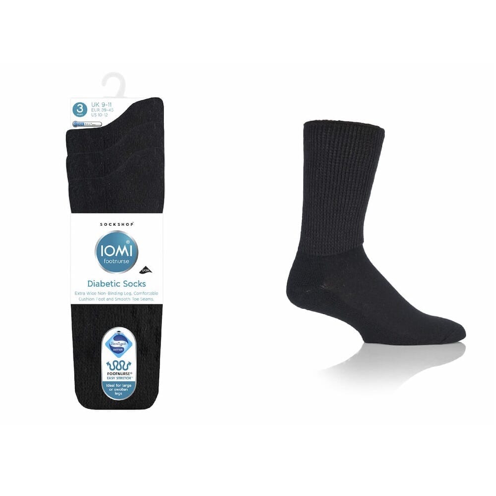 Image of IOMI Footnurse Diabetic Socks on a plain background.