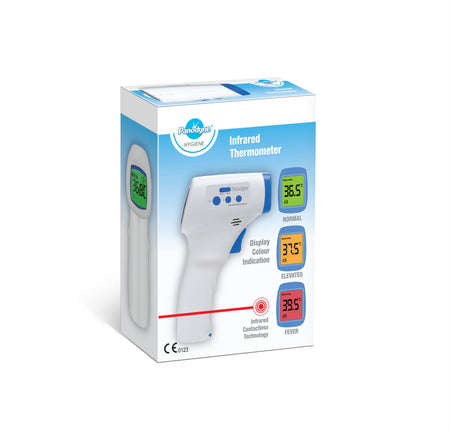 Close-up of a feature of Infrared Forehead Thermometer.