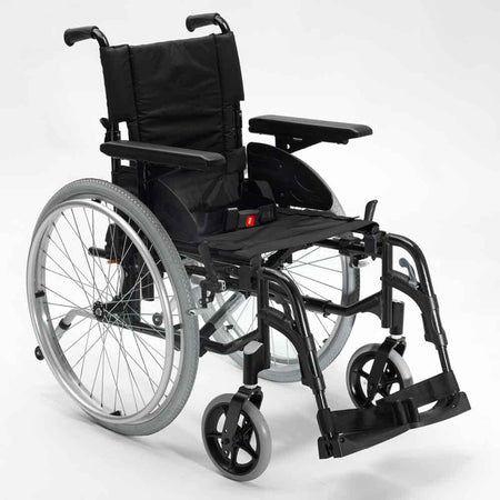 Image of Invacare Action 2 Self-Propelled Wheelchair on a plain background.