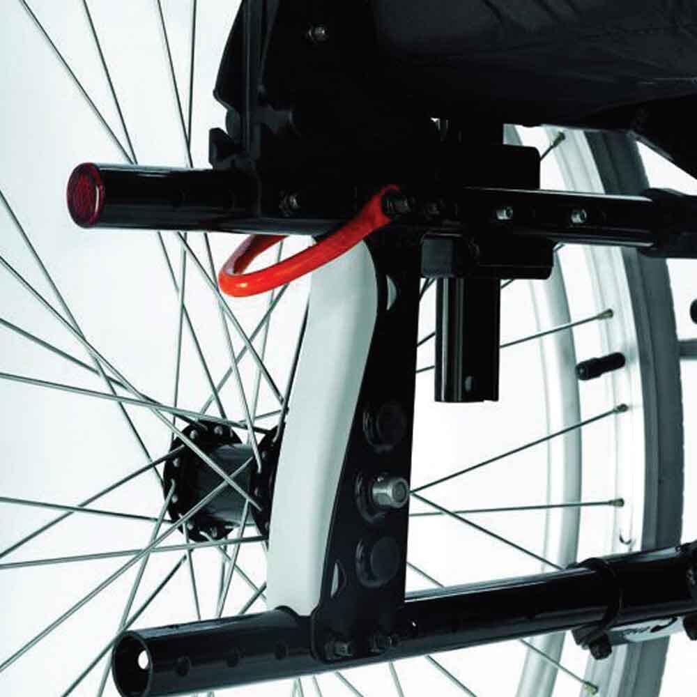 Close-up of a feature of Invacare Action 2 Self-Propelled Wheelchair.