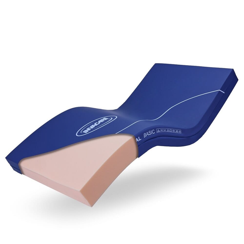 Image of Invacare Essential Basic Profiling Mattress on a plain background.