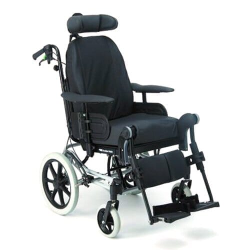 Image of Invacare Rea Azalea Tilt In Space Wheelchair on a plain background.