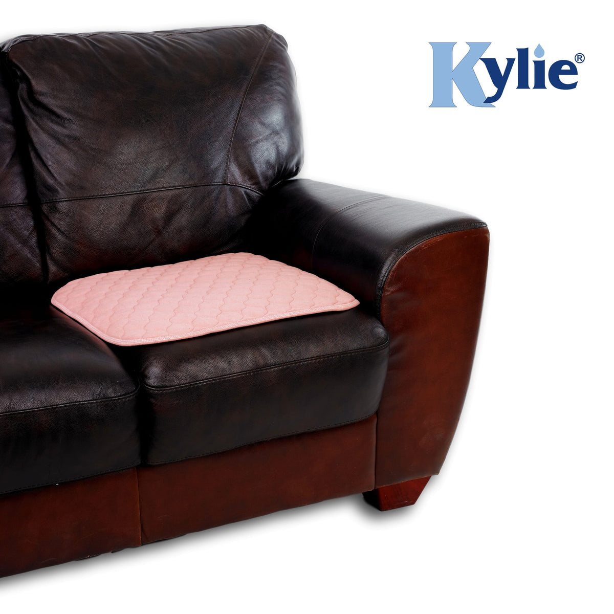 Diagram or packaging of Kylie Chair Pad highlighting dimensions or features.