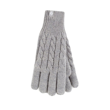 Pair of Ladies Heat Holders Willow Gloves arthritis gloves on a plain background, showing the open-finger design and stretchy fabric.