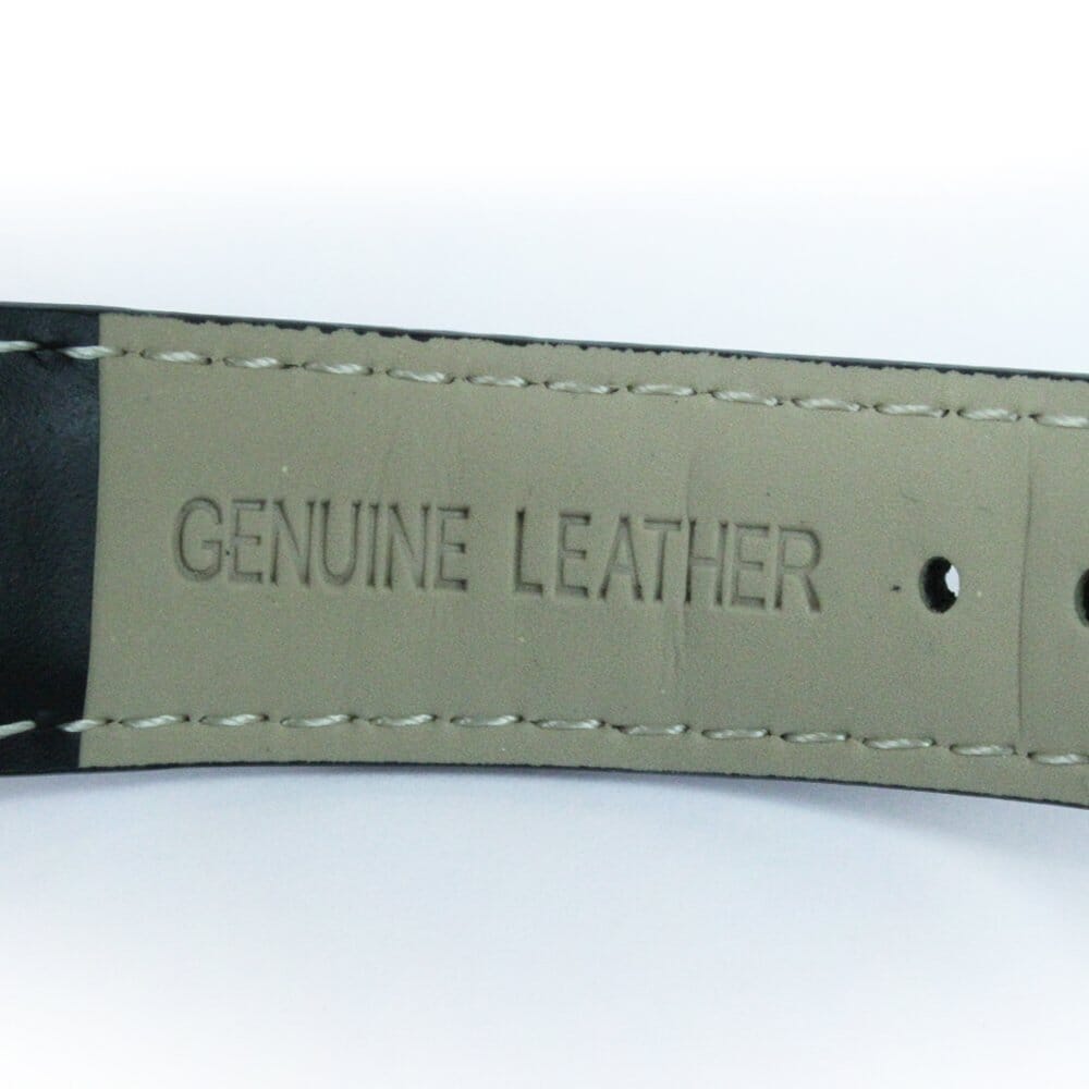 Diagram or packaging of Ladies Talking Atomic Watch with Leather Strap highlighting dimensions or features.